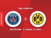 Paríž St. Germain - Borussia Dortmund: ONLINE prenos zo semifinále Ligy majstrov.
