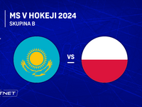 Kazachstan - Poľsko: ONLINE prenos zo zápasu skupiny B na MS v hokeji 2024 v Česku.