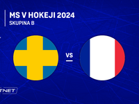 Švédsko - Francúzsko: ONLINE prenos zo zápasu skupiny B na MS v hokeji 2024 v Česku.
