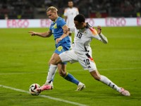 Mychajlo Mudryk a Jamal Musiala v prípravnom zápase Nemecka s Ukrajinou