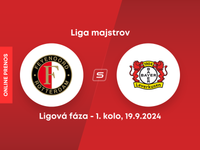 Feyenoord Rotterdam - Bayer Leverkusen: ONLINE prenos zo zápasu 1. kola ligovej fázy Ligy majstrov.