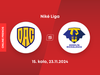 FC DAC 1904 Dunajská Streda - MFK Zemplín Michalovce: ONLINE prenos zo zápasu 15. kola Niké ligy.