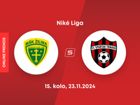 MŠK Žilina - FC Spartak Trnava: ONLINE prenos zo zápasu 15. kola Niké ligy.