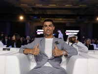 Cristiano Ronaldo počas vyhlasovania ankety Globe Soccer Awards 2025 v Dubaji.