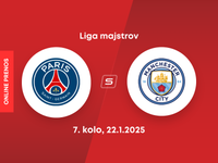 Paríž St. Germain - Manchester City: ONLINE prenos zo zápasu 7. kola Ligy majstrov. 