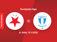 Slavia Praha: Malmo FF: ONLINE prenos zo zápasu 8. kola Európskej ligy.