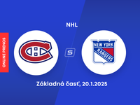 Montreal Canadiens - New York Rangers: ONLINE prenos zo zápasu NHL.