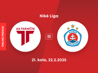 AS Trenčín - ŠK Slovan Bratislava: ONLINE prenos zo zápasu 21. kola Niké ligy.