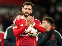 Bruno Fernandes dal hetrik v odvete osemfinále Európskej ligy Manchester United - Real Sociedad.