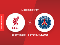 Liverpool FC - Paríž St. Germain: ONLINE prenos zo zápasu osemfinále Ligy majstrov.