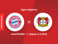 Bayern Mníchov - Bayer Leverkusen: ONLINE prenos zo zápasu osemfinále Ligy majstrov. 