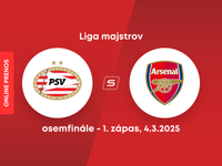 PSV Eindhoven - Arsenal FC: ONLINE prenos zo zápasu osemfinále Ligy majstrov. 