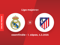 Real Madrid - Atlético Madrid: ONLINE prenos zo zápasu osemfinále Ligy majstrov. 