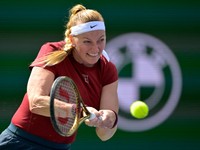 Petra Kvitová na turnaji Indian Wells 2025.