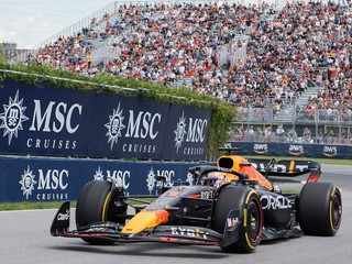 Max Verstappen na okruhu v kanadskom Montreale. 