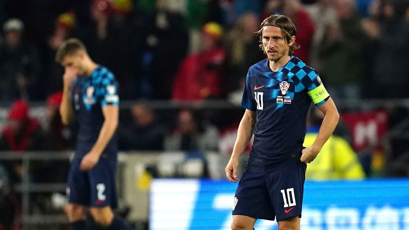 Sklamanie v tvári kapitána tímu Chorvátska Luku Modriča.