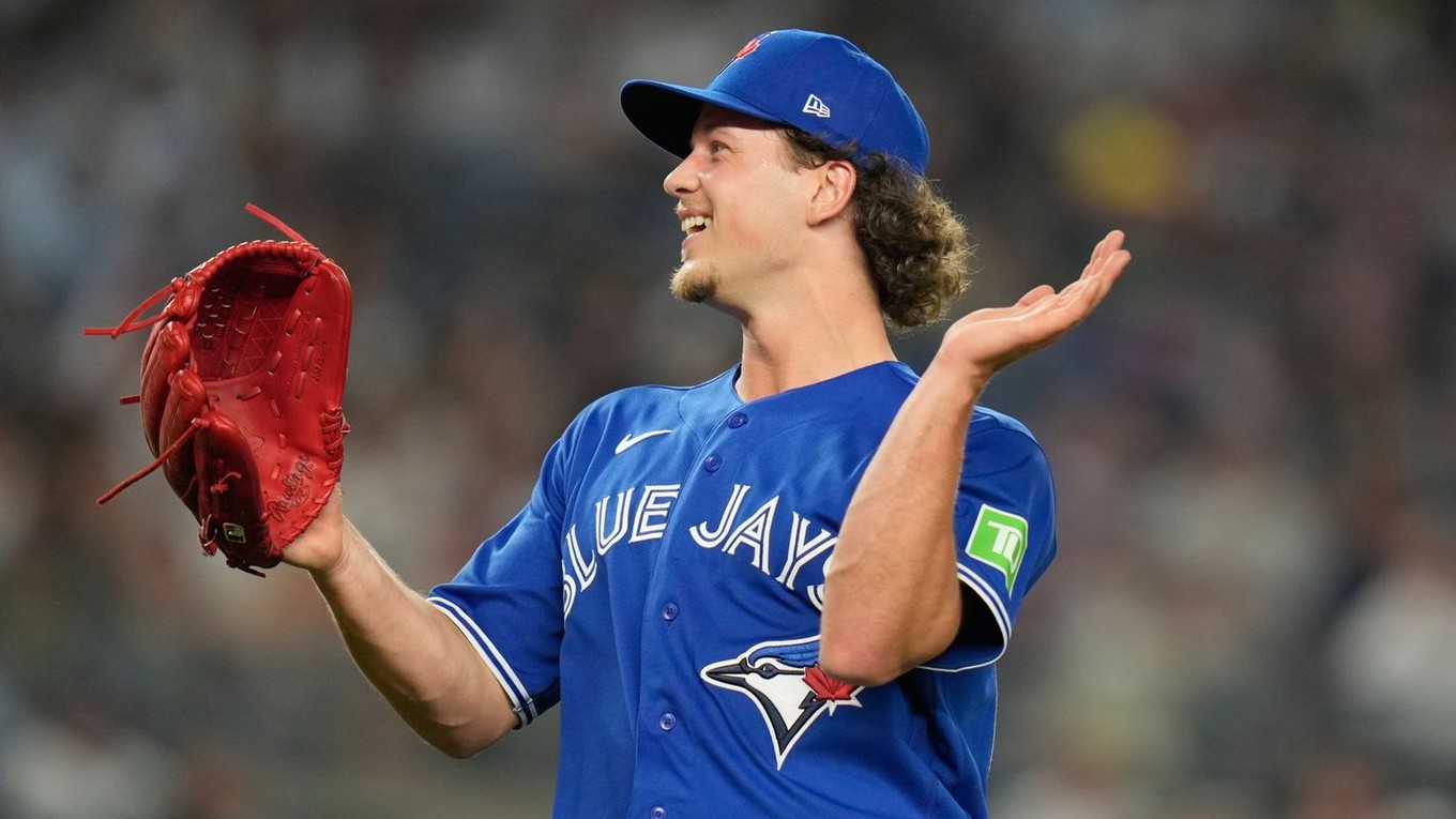Slovenský bejzbalista Toronta Blue Jays Adam Macko počas zápasu zámorskej MLB New York Yankees - Toronto Blue Jays.