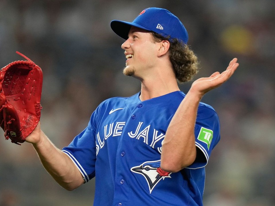 Slovenský bejzbalista Toronta Blue Jays Adam Macko počas zápasu zámorskej MLB New York Yankees - Toronto Blue Jays.