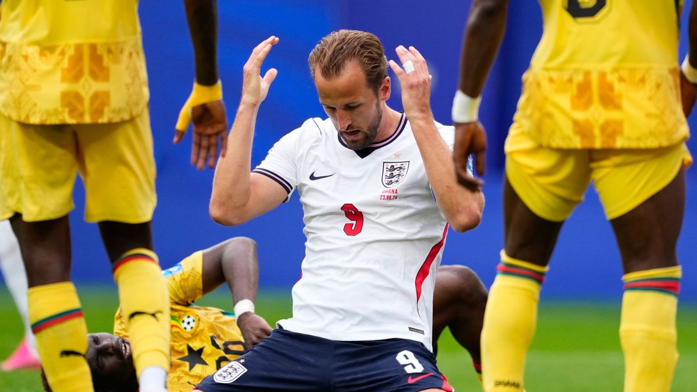 Harry Kane zahodil veľkú šancu v zápase Anglicko - Ghana na MS vo futbale 2026.