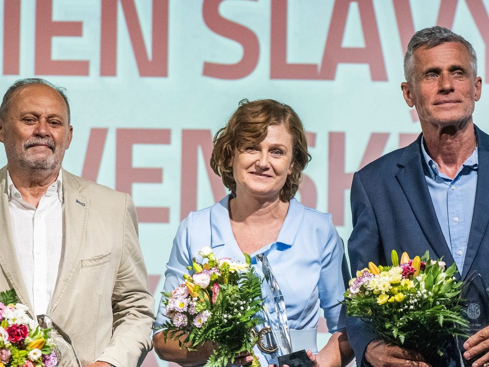 V strede Iveta Bieliková počas uvedenia do Siene slávy.