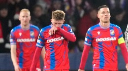 Futbalisti Viktorie Plzeň na ilustračnej fotografií. 