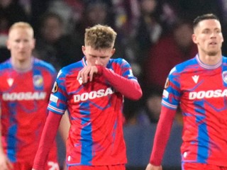 Futbalisti Viktorie Plzeň na ilustračnej fotografií. 