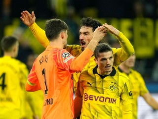 Radosť hráčov Borussie Dortmund.