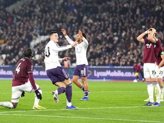 Momentka zo zápasu West Ham - Manchester United.