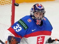 Stanislav Škorvánek v bránke Slovenska. 