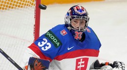 Stanislav Škorvánek v bránke Slovenska. 