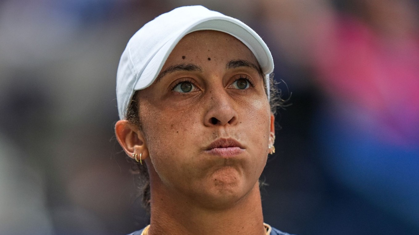 Americká tenistka Madison Keysová počas zápasu 1. kola ženskej dvojhry proti Mexičanke Renate Zarazuovej na  US Open.