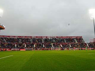 Pohľad na štadión Montilivi, na ktorom hráva Girona FC.