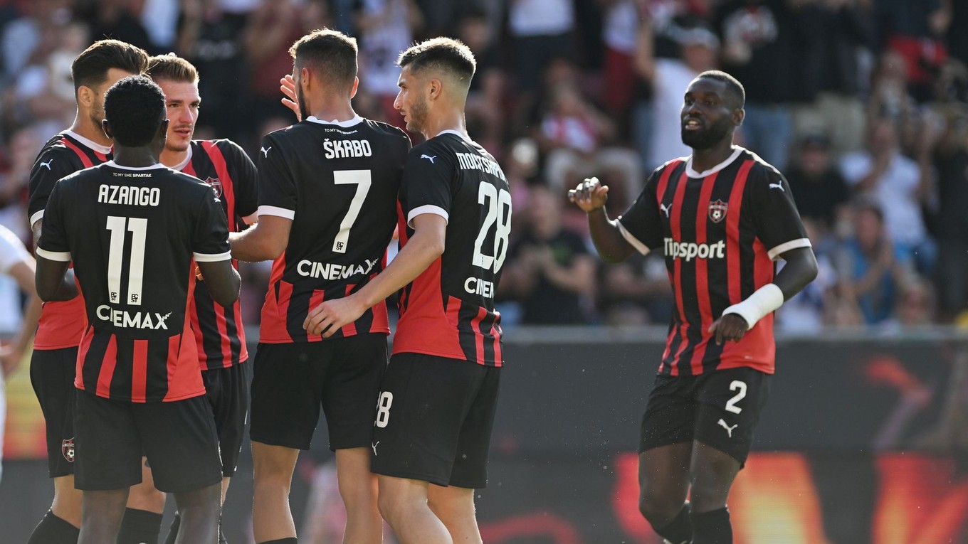 radosť hráčov Trnavy po strelení gólu