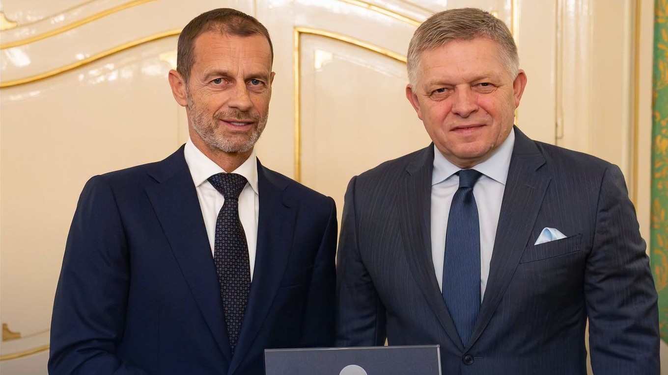 Aleksander Čeferin a Róbert Fico