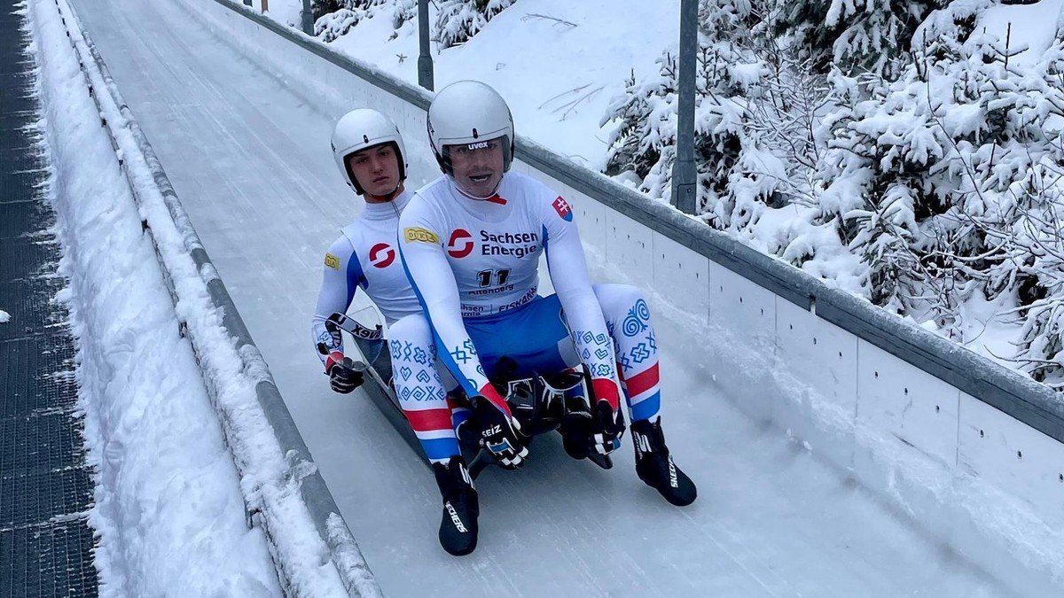 Christián Bosman a Bruno Mick v cieli MSJ v Altenbergu