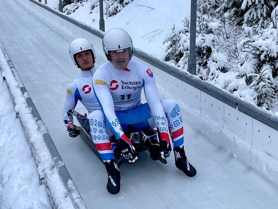 Christián Bosman a Bruno Mick v cieli MSJ v Altenbergu
