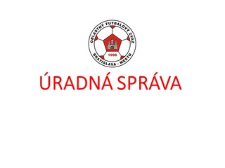 Úradná správa ObFZ Ba-mesto č.6 2020/2021 zo dňa 7.8.2020