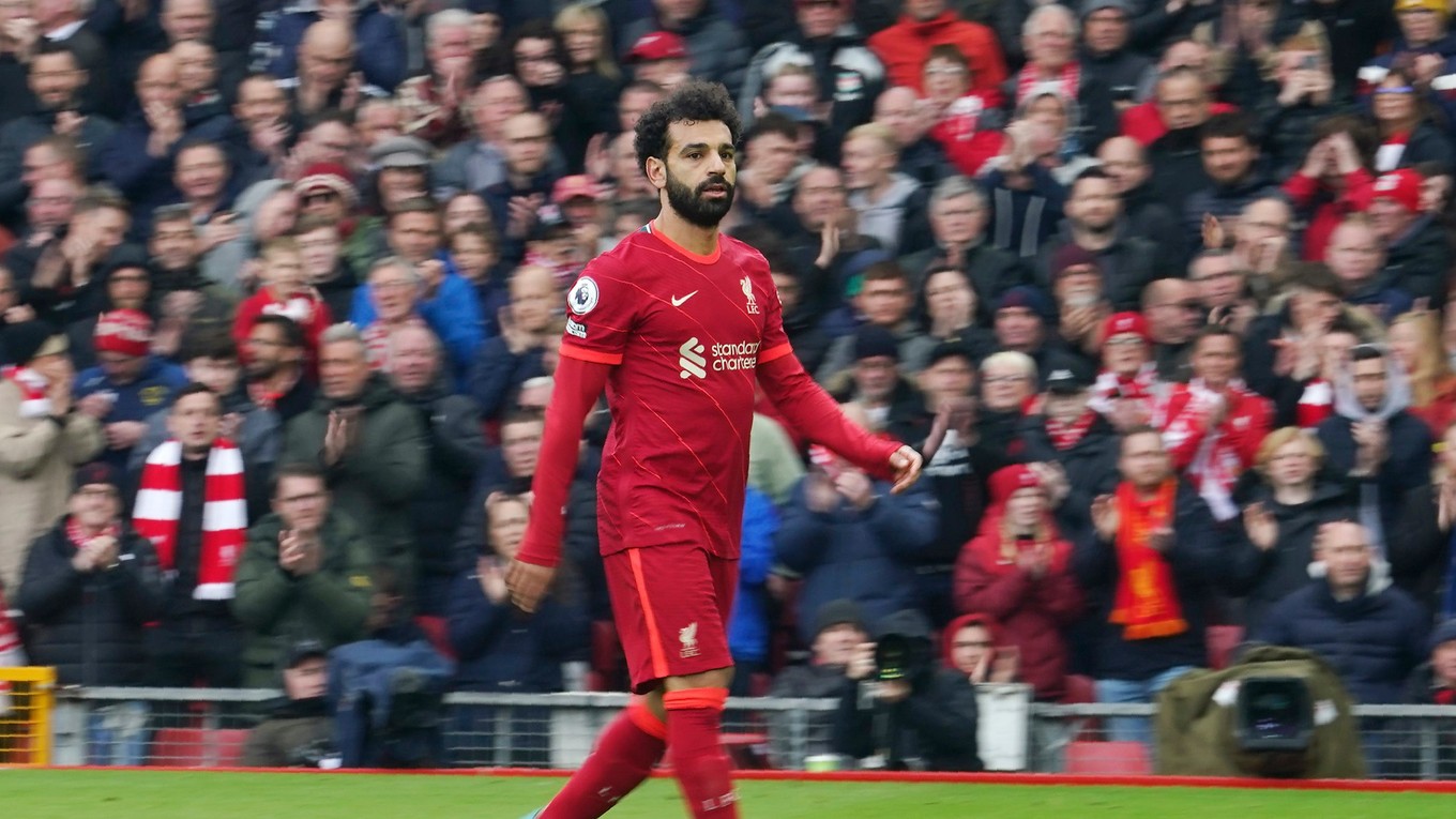 Mohamed Salah v drese Liverpool FC.