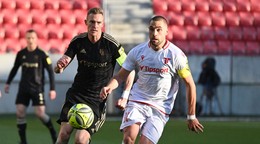 Filip Bainovič v zápase so Spartakom Trnava.