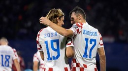Ilustračná fotografia: Futbalisti Chorvátska sa tešia z gólu.