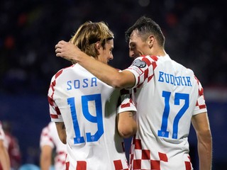 Ilustračná fotografia: Futbalisti Chorvátska sa tešia z gólu.