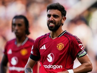 Negatívna grimasa portugalského futbalistu Bruna Fernandesa.