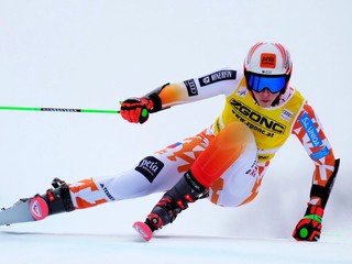 Petra Vlhová počas obrovského slalomu v Mont-Tremblant.