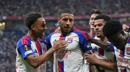 Corentin Tolisso oslavuje gól proti Crystal Palace.