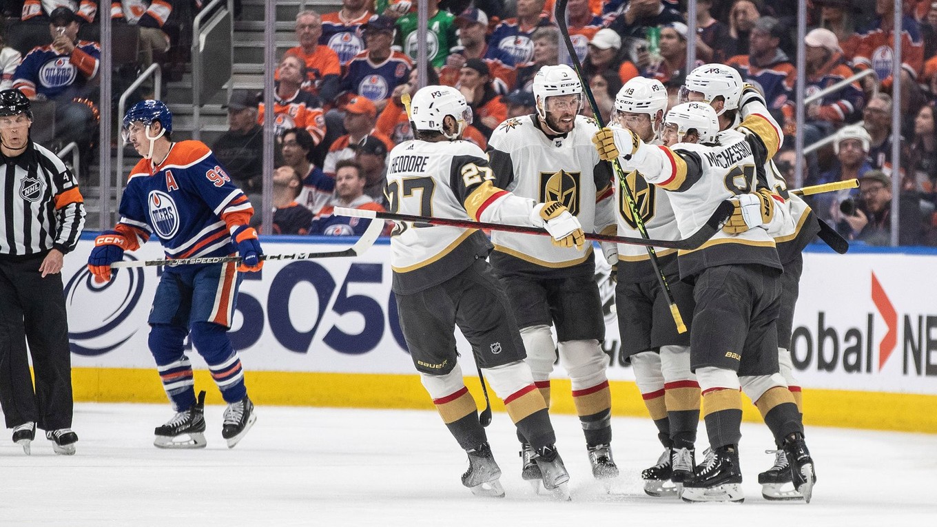 Hokejisti Vegas Golden Knights v šiestom zápase série proti Edmontonu.