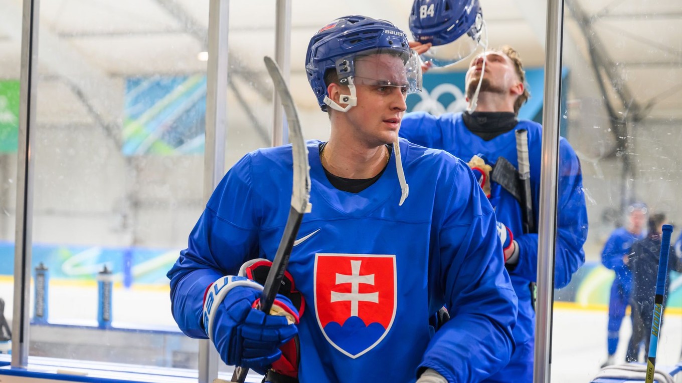 Martin Pospíšil po tréningu  slovenskej hokejovej reprezentácie na zimných olympijských hrách v Miláne.
