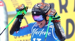 Federica Brignoneová po svojej jazde v obrovskom slalome v Kronplatzi 2026. 