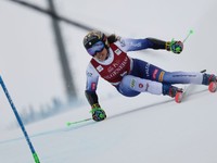 Federica Brignoneová počas obrovského slalomu v Sestriere.