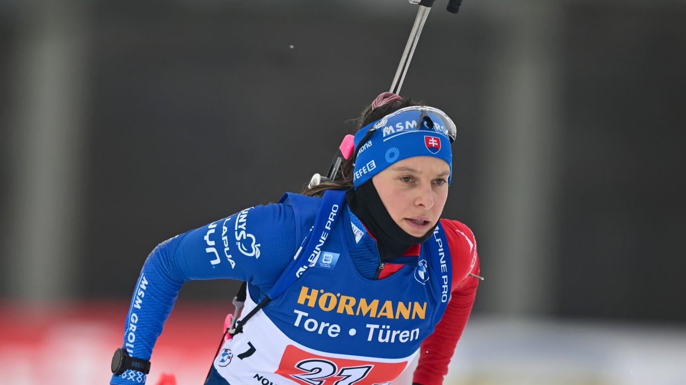 Slovenská biatlonistka Mária Remeňová.