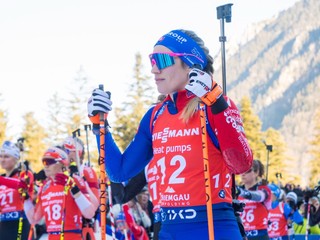 Paulína Bátovská Fialková počas stíhacích pretekov v Ruhpoldingu. 